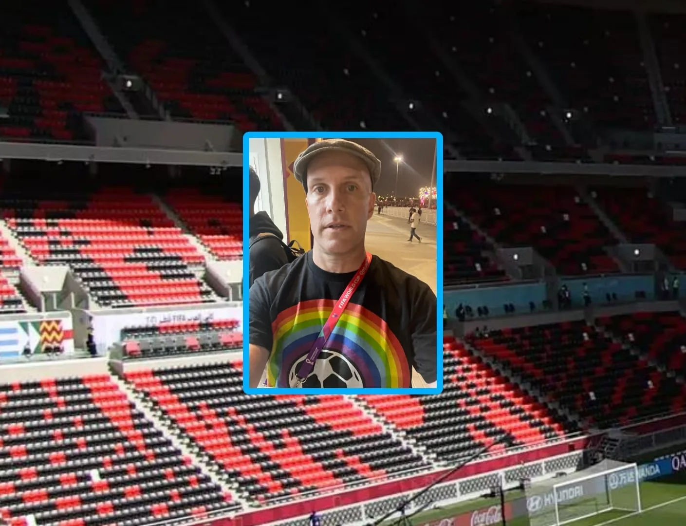 Entre "deben de aprender a respetar valores" y "violan los derechos", en Qatar un periodista no pudo entrar a un estadio por su camisa