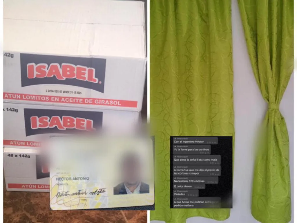 ingeniero Héctor estafa y robo cortinas y atún