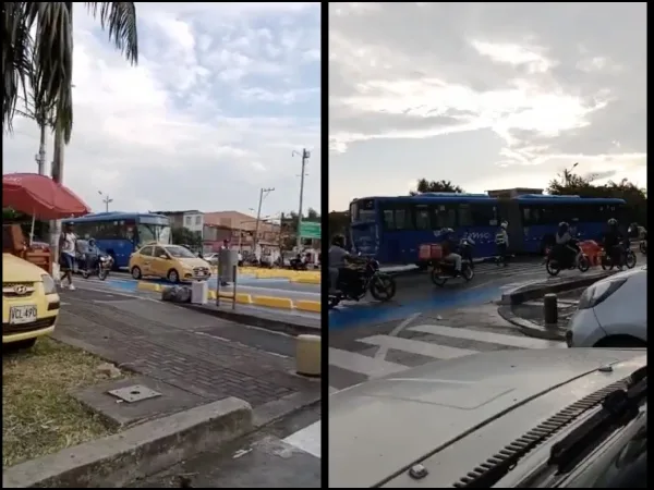 Al conductor del MIO le ganó la curva y quedó atrapado en los nuevos 'taches' de la carrera 72W