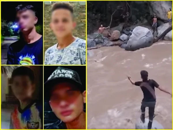 Paseo terminó en tragedia: En César cuatro jóvenes se ahogaron cuando departía en una quebrada
