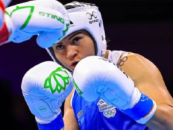 Jenny Arias, boxeadora colombiana en los Juegos Olímpicos.