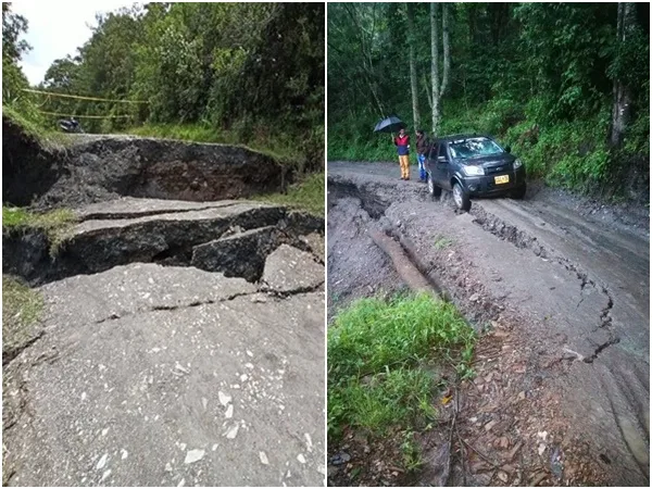 Emergencia en el norte de Nariño: deslizamiento se llevó vía y dejó cientos de damnificados