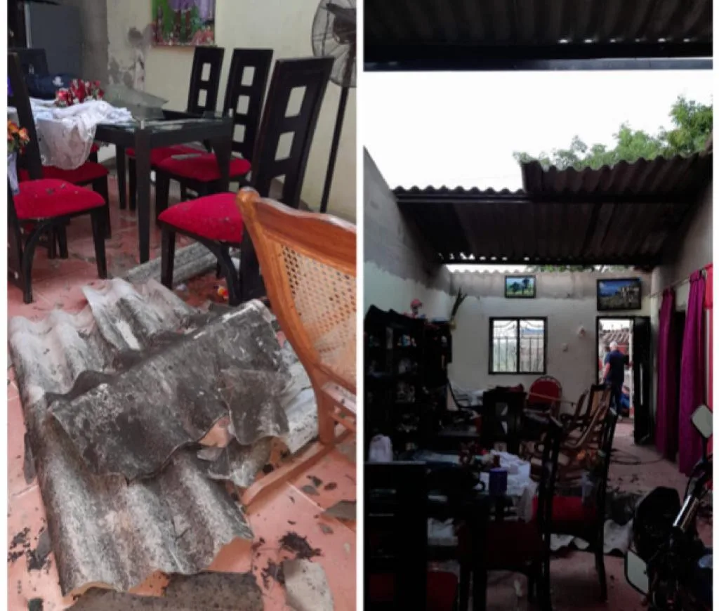 Vendaval dañó casas y carros en Malambo