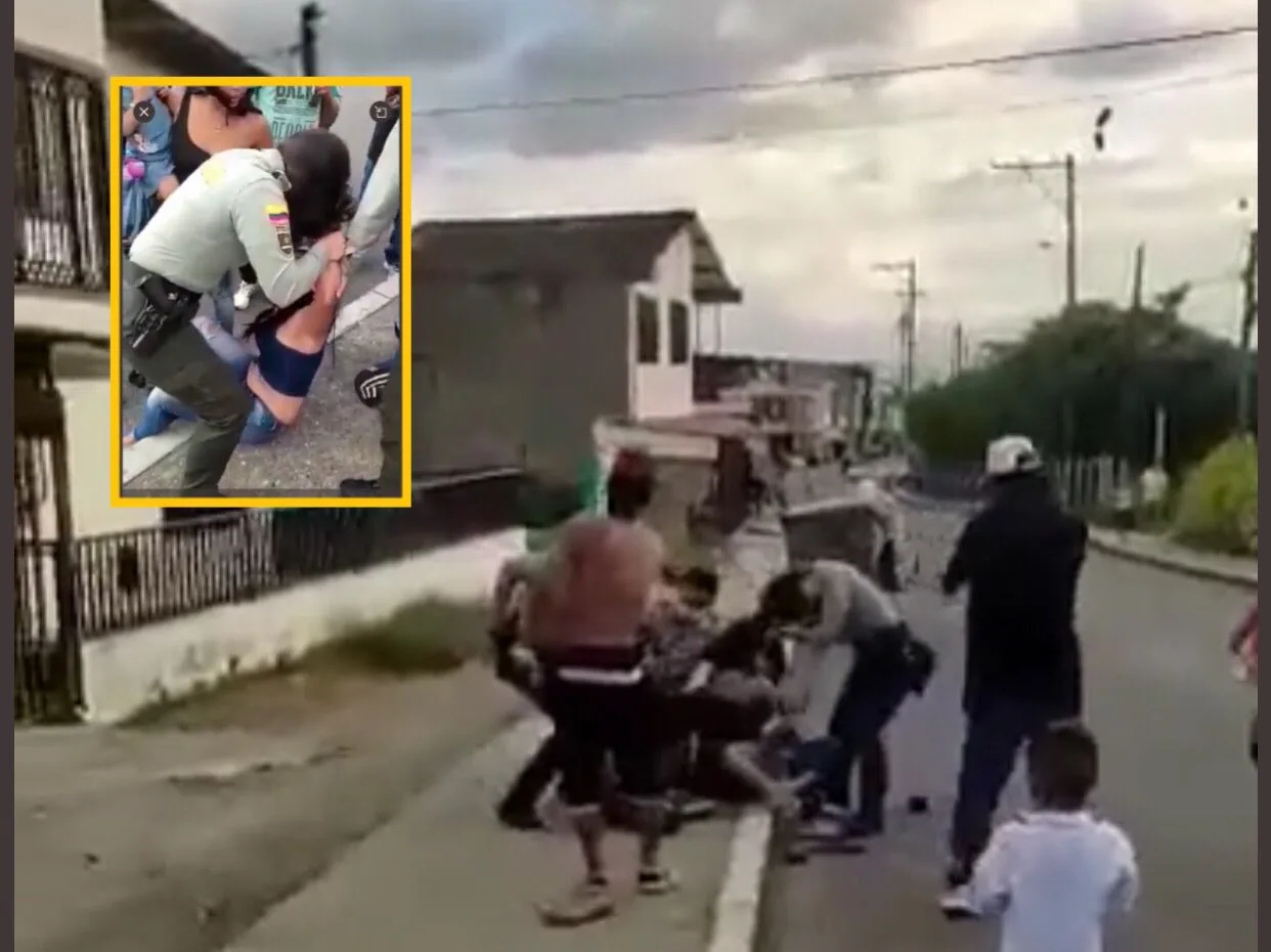 mechoneada en Montenegro patrullera y mujer