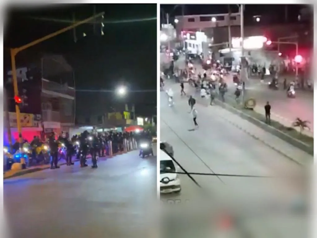 Fuerte operativo policial en Villagorgona, por desórdenes en piques y carreras en vía principal