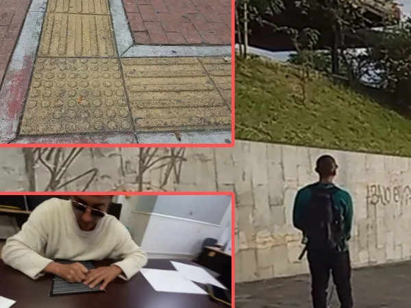 señalización en vías e infraestructura de Cañli personas con discapacidad visual