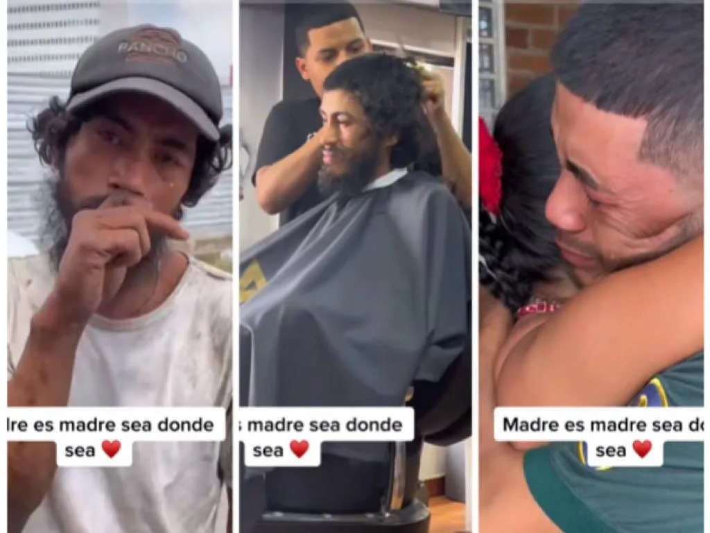 Negro Está Claro habitante de calle reencuentro con su madre