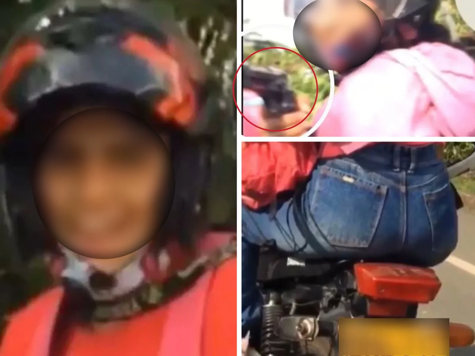 "Ladrones, ladrones", iban 'volados' en moto, armados por la Cañasgordas y los grabaron
