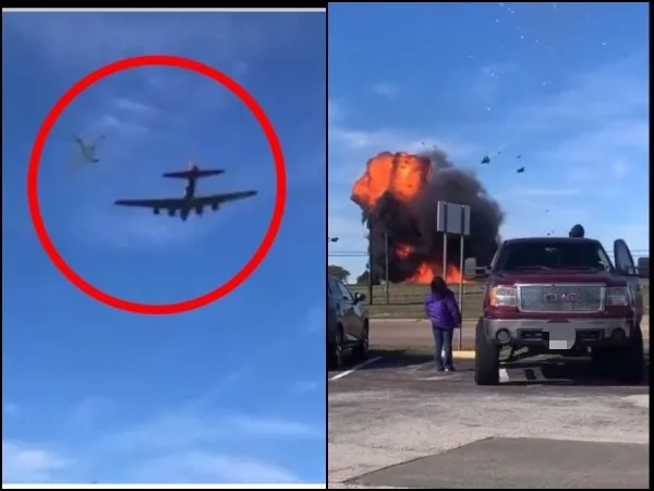 Show aéreo accidentado en Dallas: dos aviones de exhibición terminaron chocando en pleno espectáculo