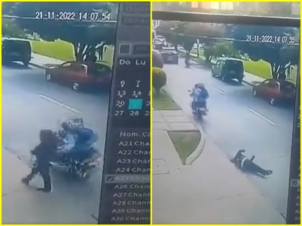 El atraco que prendió alarmas en Pasto: Desde una moto le ‘raponaron’ el bolso y la mujer cayó al piso