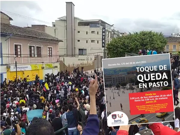 Por alteraciones de orden público toque de queda en Pasto iniciará a las 5:00 de la tarde