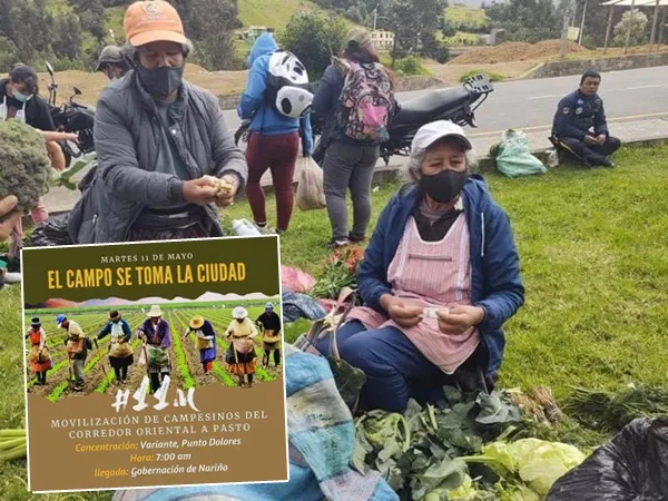 El campo se toma la ciudad: más de 3.000 campesinos en Pasto saldrán a las calles para apoyar el paro nacional