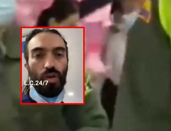 Le tocó meterse con patadas y tumbando puertas a supuesto periodista del Congreso de la República con "preinfarto"