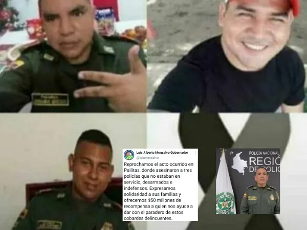 recompensa Pailitas patrulleros asesinados