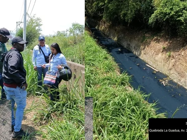 Dagma responde frente a la denuncia del color verde en el río Cali al norte de la ciudad