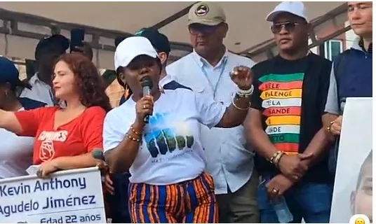 "No me da miedo decir, que viva la Primera Línea": Francia Márquez durante marcha en Cali