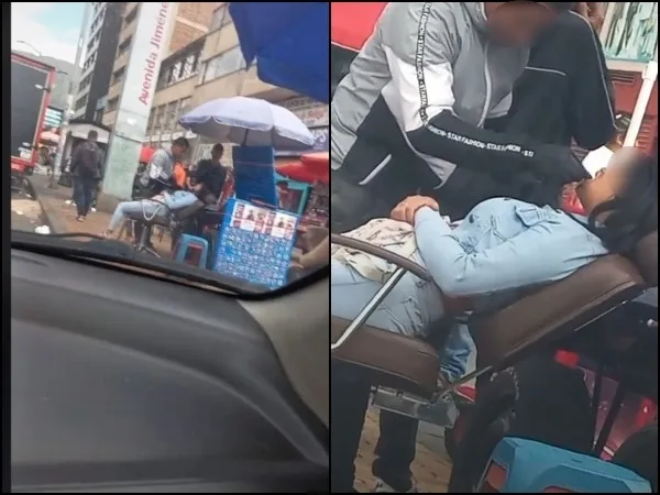 "Vivir en Suiza y perderte" al odontólogo que atiende en un andén del centro de Bogotá