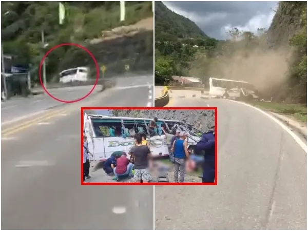 Accidente en vía de Cundinamarca; varios heridos y dos fallecidos, un motociclista grabó el impacto