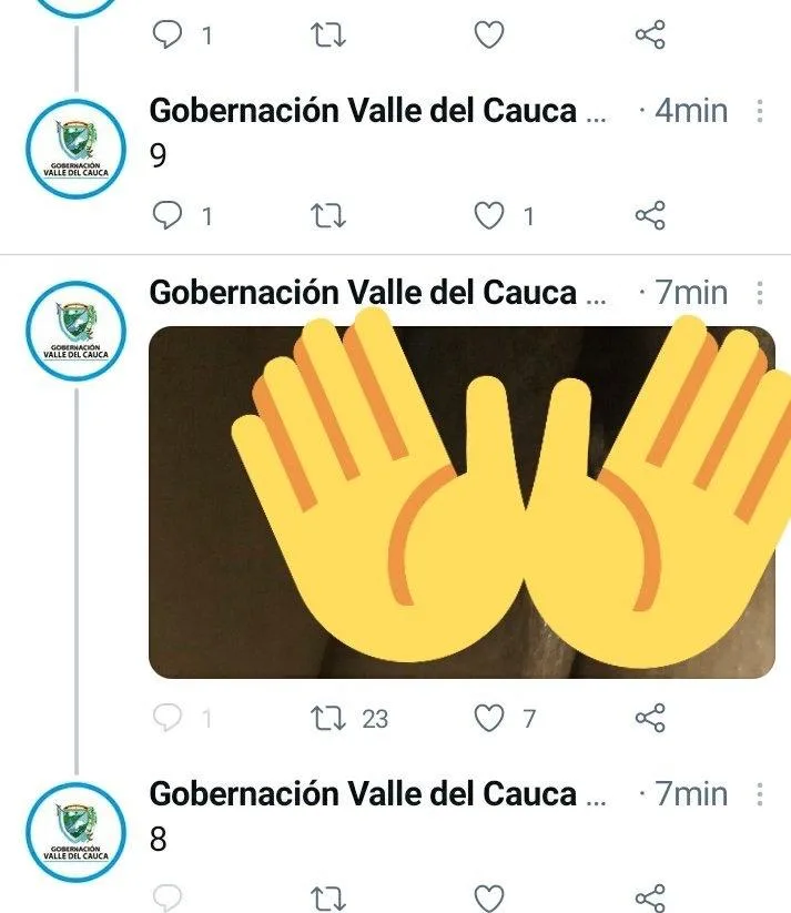 Gobernación Valle cuenta Twitter
