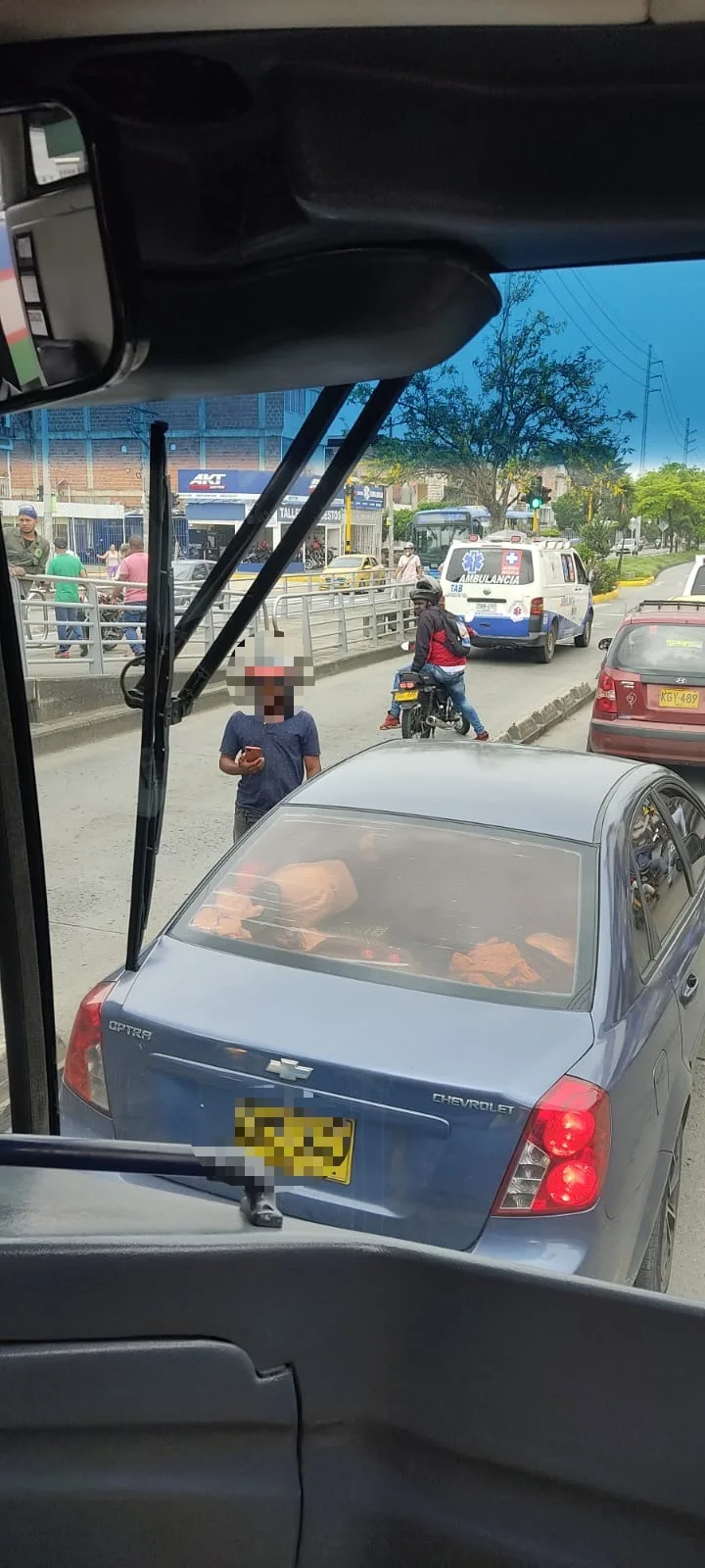 en una ambulancia
