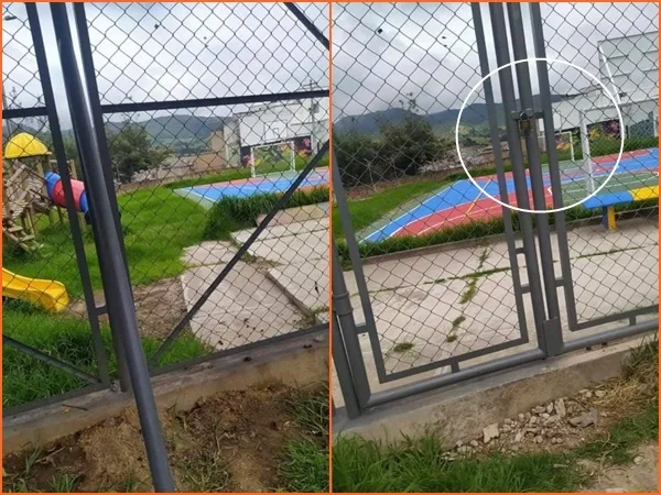 Otro lío comunitario en Pasto por un parque, la Junta Comunal de Atahualpa lo cerró con candado