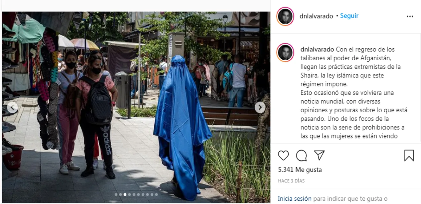 un burka en Medellín