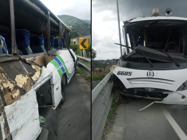 Accidente fatal en Calarcá, Quindio: bus con pasajeros se salió del puente helicoidal y dejó varias víctimas