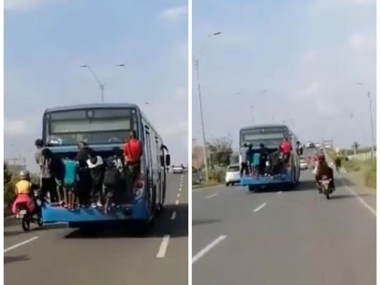 colgados bus del MIO menores en Cali