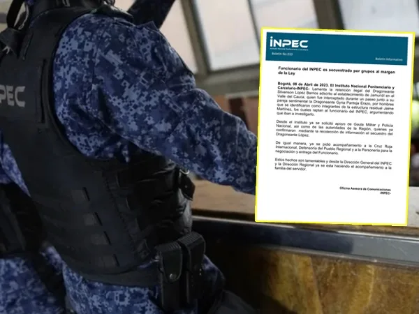 ¡Atención¡ dragoneante del Inpec adscrito a Jamundí fue secuestrado al parecer por disidencias