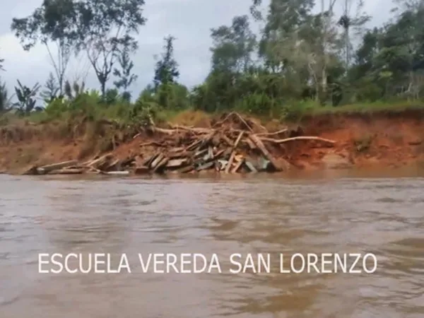Emergencia en Putumayo: intensas lluvias provocaron estragos y arrasaron con una escuela