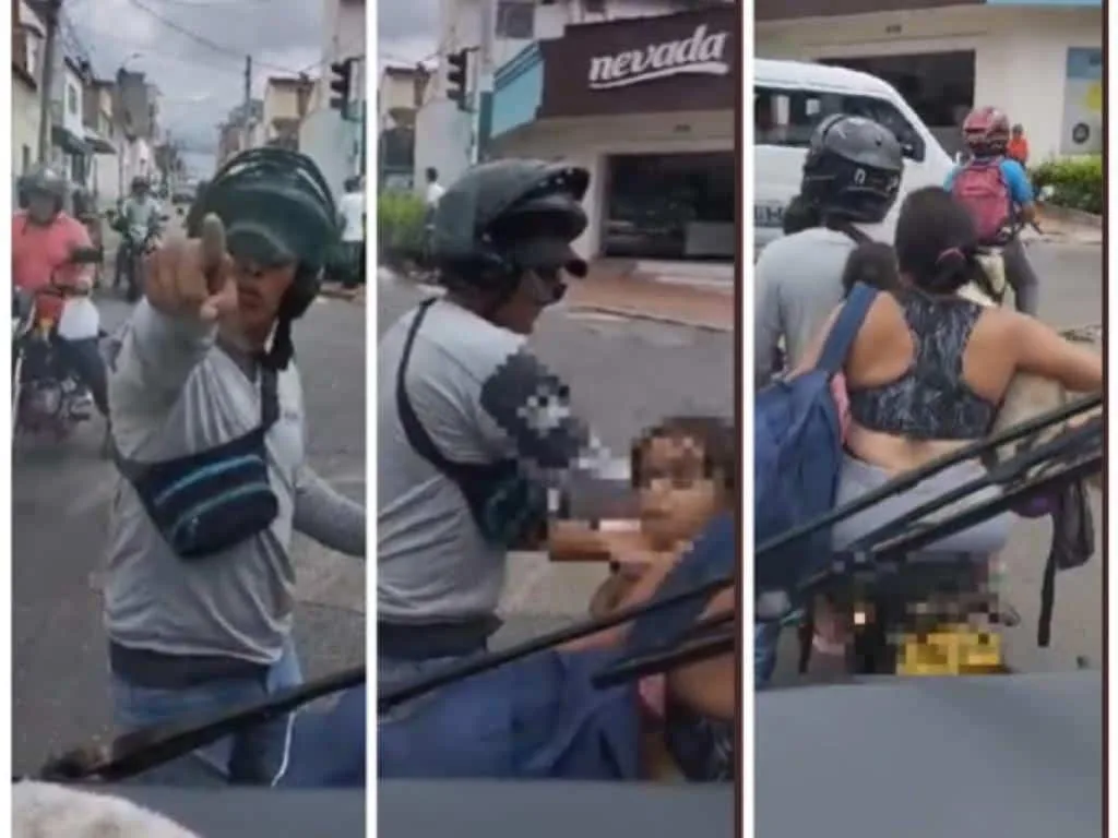 Viral: El gesto de una niña "amenazando" a un conductor, con el que su papá estaba peleando