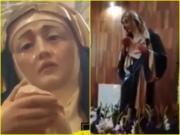 ¿Milagro de fe? feligreses asombrados dicen que vieron llorando a la Virgen en plena misa