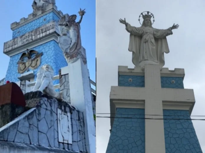 ¿Quién construyó el monumento a la Virgen de Yanaconas en Cali?