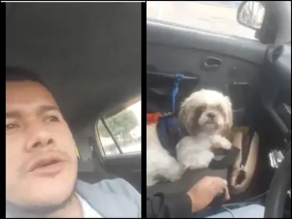 "Voy a retirar plata y nunca volvió", dijo pasajero a taxista antes de abandonar a su perro dentro del carro