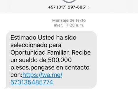 mensajes estafas se ganó un carro
