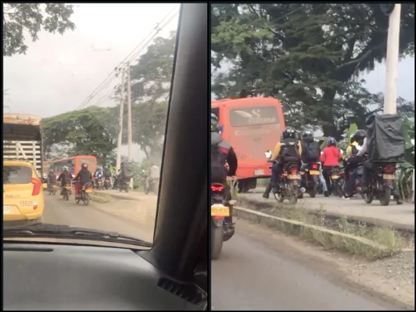 Buses y motos, "imprudencias el pan de cada día" en la vía Cali - Candelaria