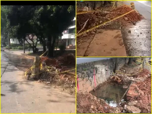 Desde hace un mes hay desperdicio de agua en el oeste de Cali por fallas en tubería, Emcali dice que daño no aparece