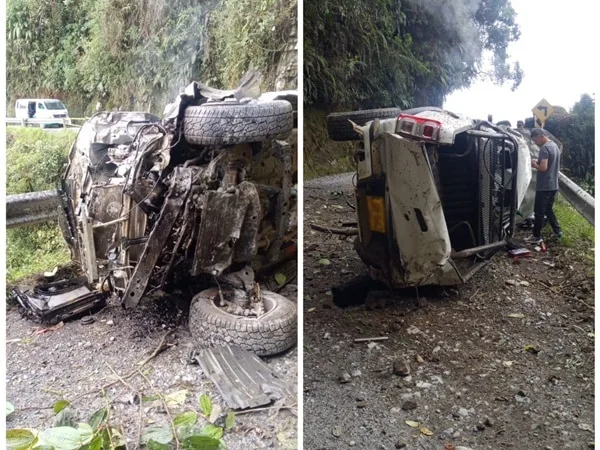 Otra tragedia en vías del 'Trampolín': camioneta se fue al abismo y hay un fallecido