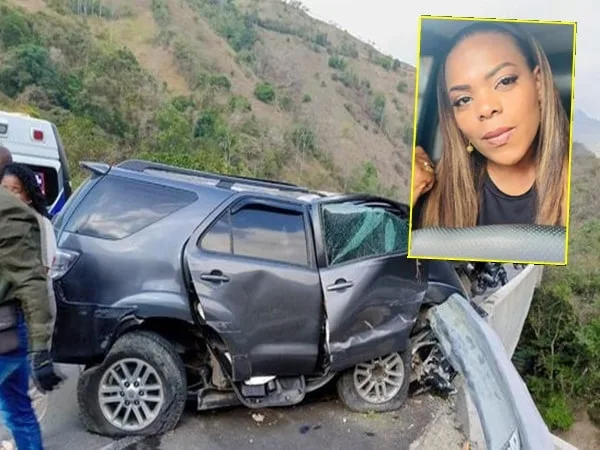 Versiones señalan que al parecer, el vehículo terminó chocando contra una baranda, desatando el fatal siniestro en donde murió Yirledis.