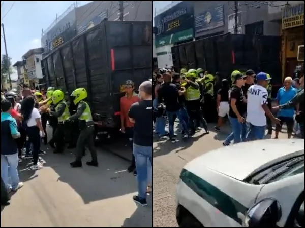 Dos capturados dejó el 'tropel' en medio de caravana fúnebre en Cali, hubo pelea y reportaron disparos