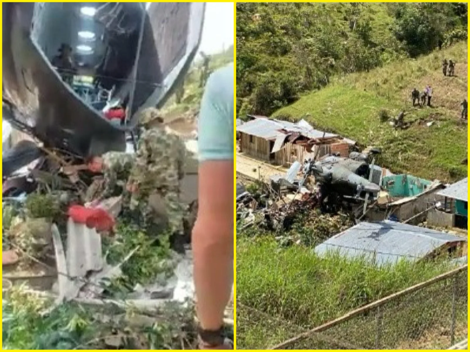 helicóptero militar del Ejército se cayó en Anorí Antioquia