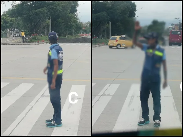 Con gafas, gorra, chaleco y pito: civiles regulando el tráfico en la Simón Bolívar, siguen sin semáforos y agentes