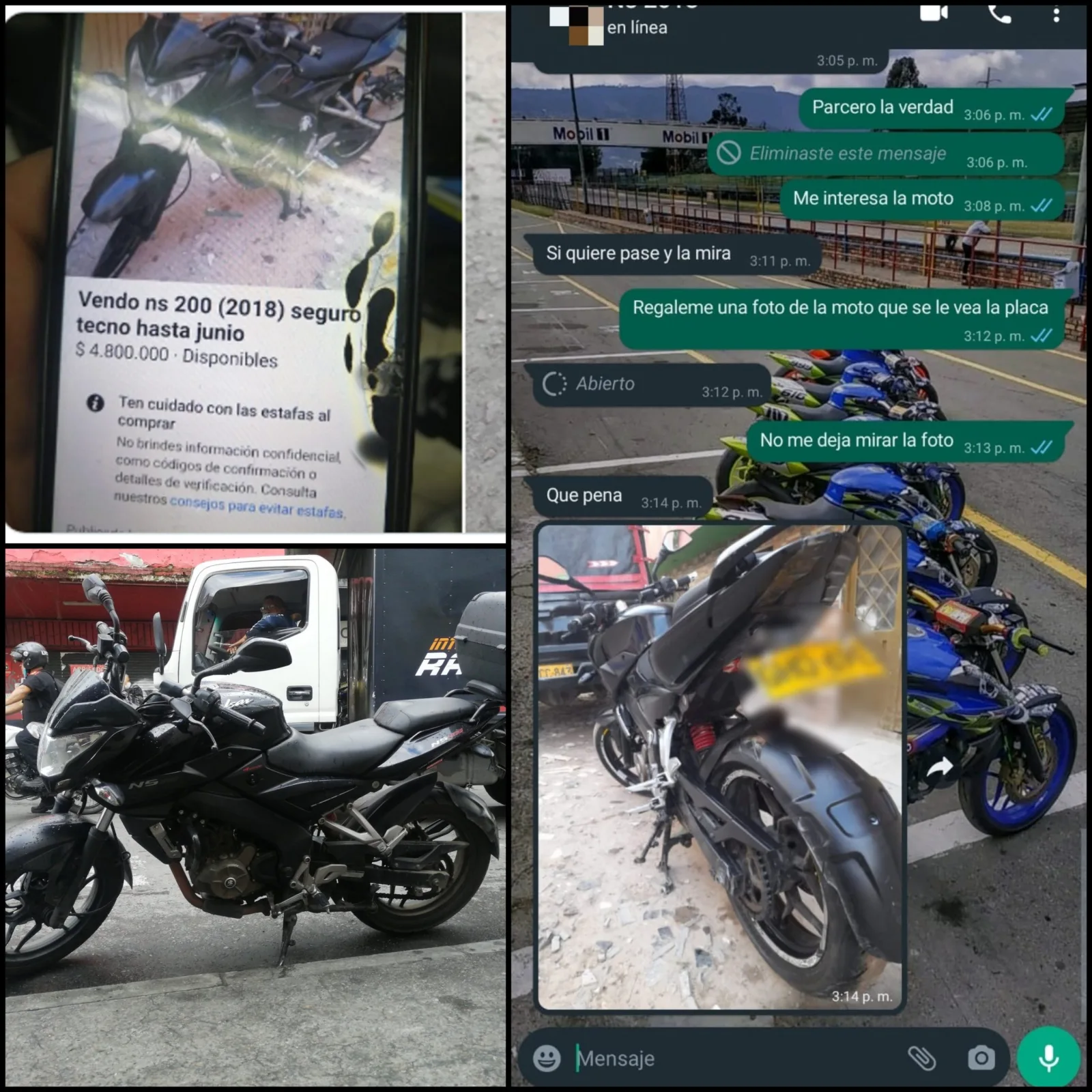 Le escribieron por la supuesta venta de su moto, averiguó y se llevó una sorpresa: había una robada y 'gemeleada'