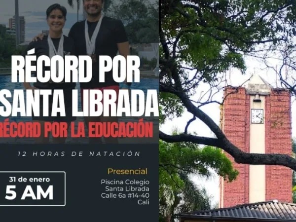 Récord por el Colegio Santa Librada: 12 horas nadando por la educación y la salvación de un símbolo histórico de Cali