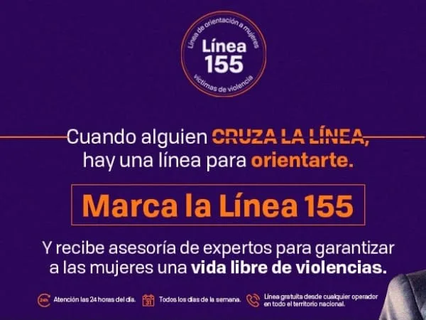 La línea 155 se encuentra habilitada para recibir las denuncias de las mujeres que son víctimas de violencia.