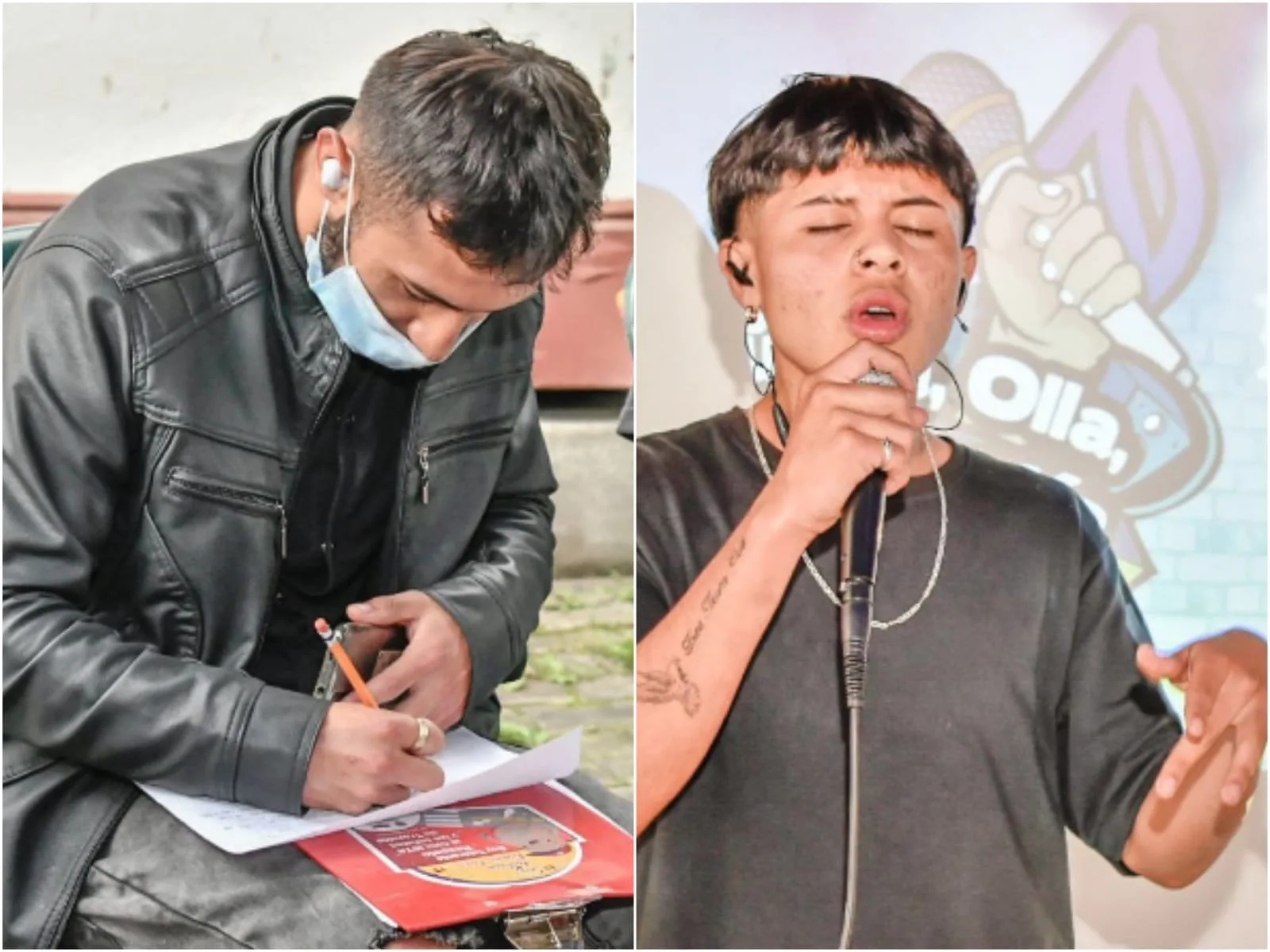 jóvenes demuestran su talento y componen una canción