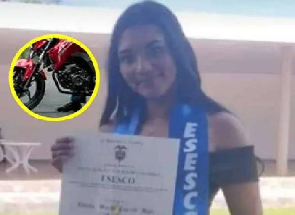 Mujer murió tras enredársele el vestido en la moto.