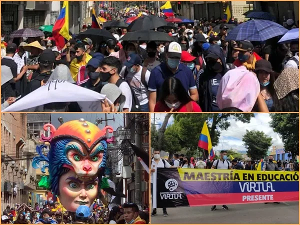 La protesta pacífica y colorida que dio ejemplo en Pasto este #2J