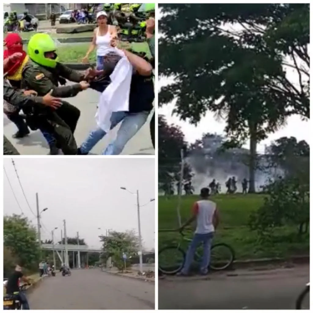 Cavasa y Andrés Sanín en Cali disturbios