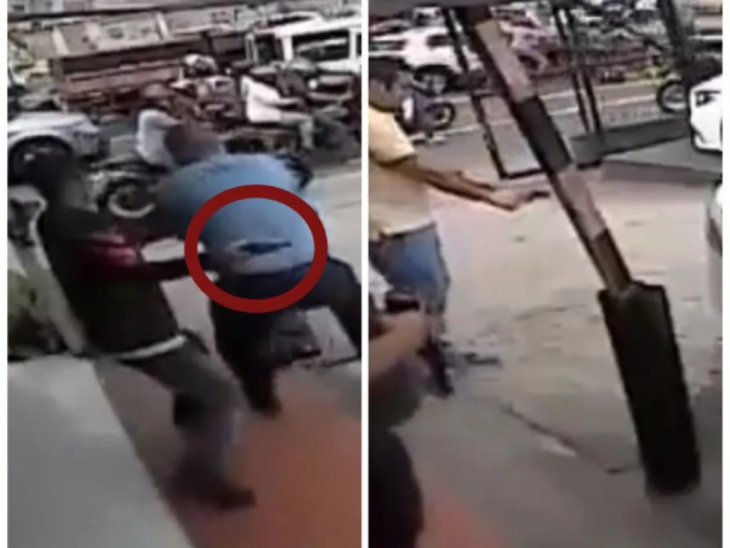 En la calle 5 en Cali: entraron tres ladrones a la compra venta, apuntando con armas, tenían gorras y tapabocas